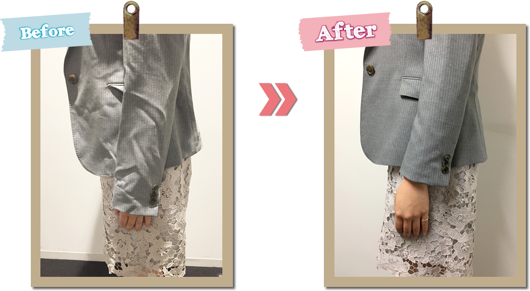 ジャケット袖上げ